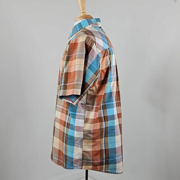 KAVU Freestone Short-sleeve Button-up Plaid Print Shirt | Men's Large - Picture 5 of 12